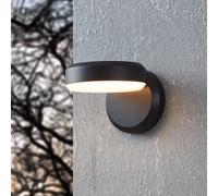 EGLO Aplique LED para exterior Fornaci, negra, 16 cm de ancho, metal