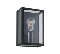 EGLO Aplique para exterior Alamonte-Z, negro, altura 26 cm, E27-smart