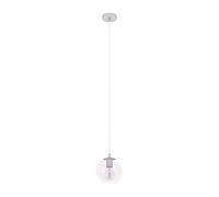 Eglo Ariscani 2 Lámpara de techo, 1 foco, lámpara colgante iridiscente, mesa de comedor multicolor, metal cromado y cristal, E27, diámetro de 20 cm