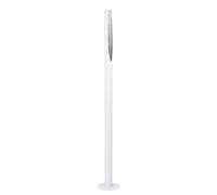 EGLO Barbotto - Lámpara de pie (1 foco, acero, color blanco y plateado, casquillo: GU10, incluye interruptor de piso)