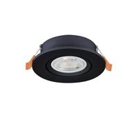 Eglo Barranco Foco LED de techo empotrable, con interruptor DIP, orientable, fabricado en plástico de color negro, con luz blanca cálida y fría, bombilla GU10 y un diámetro de 9 cm