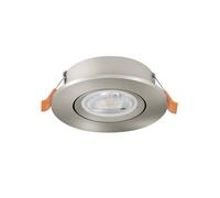 Eglo Barranco Foco LED de techo empotrable, con interruptor DIP, orientable, fabricado en plástico de color plateado, con luz blanca cálida y fría, bombilla GU10 y un diámetro de 9 cm