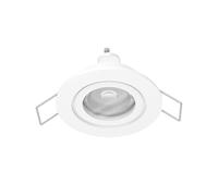 Eglo Barranco Foco LED de techo empotrable, ideal para el baño, fabricado en plástico de color blanco, con luz blanca neutra, bombilla GU10 y protección contra salpicaduras IP44