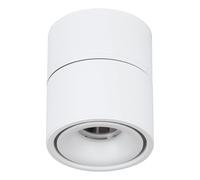 Eglo Bohoyo Foco LED semiempotrable, montaje empotrable o en superficie, luz de techo de aluminio blanco, diámetro de 10 cm