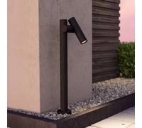 EGLO Bolardo luminoso LED Fossignano, altura 70 cm, negro, de metal, con 2 luces.