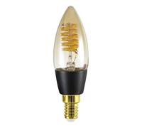Eglo Bombilla LED connect.z Smart-Home E14, C35, ZigBee, control por voz mediante app y Alexa, regulable, color de luz ajustable (blanco cálido-blanco frío), 320 lúmenes, 4,9 vatios, vintage ámbar