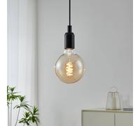 Eglo LED E27, LED espiral Globo, bombilla vintage ámbar para iluminación, 4 vatios (equivalente a 26 vatios), 270 lúmenes, blanco cálido, 2200k, foco Edison G125, Ø 12,5 cm