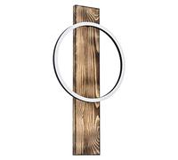 Eglo Boyal Lámpara de pared led, aplique de 1 foco de estilo vintage, rústico. Aplique interior de acero, madera y plástico, lámpara de salón, y pasillo en negro, marrón y blanco
