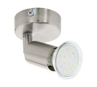 Eglo BUZZ, LED iluminación de pared Apto para uso en interior Metálico GU10 3 W, Lámpara, 1 bombilla, s, 3 W, GU10, 3000 K, IP20, Metálico