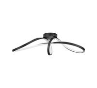 Eglo Calarossa-Z connect.z Lámpara de techo LED, ZigBee, control por voz de Alexa y aplicación, blanco cálido-blanco frío, RGB, metal, atenuable, color negro, 23 x 70,5 cm