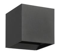 EGLO Calpino 3 Lámpara led exterior, lámpara de pared para exteriores con iluminación ascendente y descendente, metal en antracita, lámpara de exterior blanca cálida, IP54