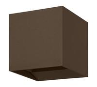 EGLO Calpino 3 Lámpara led exterior, lámpara de pared para exteriores con iluminación ascendente y descendente, metal en marrón rojizo, lámpara de exterior blanca cálida, IP54