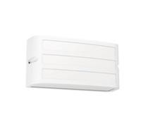 Eglo Camarada Aplique para exteriores, iluminación exterior de pared, lámpara de pared rectangular para exteriores, de metal en blanco, casquillo E27, IP54