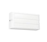 Eglo Camarada Aplique para exteriores, iluminación exterior de pared, lámpara de pared rectangular para exteriores, de metal en blanco, casquillo E27, IP54
