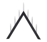 EGLO candelabro Arrow, portavelas para pirámide navideña, luz Decorativa Navidad, Madera y plástico en Antracita, Blanco, Blanco cálido