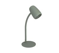 Eglo Carlo Lámpara de mesa con brazo flexible, ideal como para de escritorio, fabricada en metal de color verde y con casquillo E14