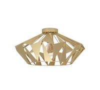 Eglo Carlton Lámpara de techo, diseño retro, lámpara para salón estilo vintage de metal dorado, lámpara para pasillo, con casquillo E27
