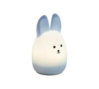 Eglo Castellino Lámpara LED de noche, con batería, diseño de conejo, para habitación infantil, para niños, para cama de bebé, táctil, azul, blanco cálido, RGB