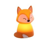 Eglo Castellino Lámpara LED de noche, con batería, diseño de zorro, para habitación infantil, para niños, para cama de bebé, táctil, naranja, blanco cálido, RGB