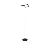 Eglo Castelpoto Lámpara de pie LED, para salón, con control táctil, regulable, orientable, de lectura fabricada en acero de color negro, con luz blanca cálida y una altura de 180 cm