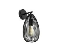 Eglo Clevedon iluminación de pared Apto para uso en interior Negro E27, Lámpara, Cepillado, 1 bombilla, s, E27, Negro
