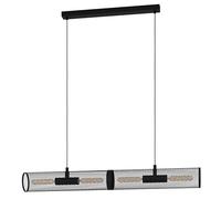 Eglo colgante luz redcliffe, 4 lámpara colgante de llama, industrial, lámpara colgante de metal en negro, lámpara de comedor, lámpara de sala de estar colgando, E27