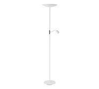 Eglo Conivarino Lámpara de pie LED, para salón, foco de techo con de lectura flexible, control táctil, regulable, fabricada en acero de color blanco, con luz blanca cálida y 170 cm