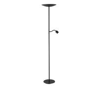Eglo Conivarino Lámpara de pie LED, para salón, foco de techo con de lectura flexible, control táctil, regulable, fabricada en acero de color negro, con luz blanca cálida y 170 cm