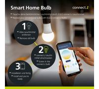EGLO connect.z Smart Home bombilla LED E27, ST64, ZigBee, control de voz y de la aplicación, regulable, blanco cálido, 500 lúmenes, 5,5 vatios, vintage ámbar