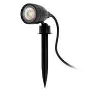 EGLO connect ground spike spotlight Nema 1-C, smart home outdoor light, lámpara de pincho de suelo de plástico, color: negro, casquillo: GU10, regulable, tonos y colores blancos ajustables, IP44