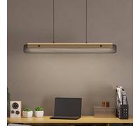 EGLO connect lámpara colgante LED Kokomo-Z, negro, madera, acero True