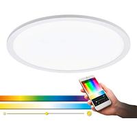 Eglo connect lámpara led de techo de panel SARSINA-C, Smart Home | material aluminio, plástico, color blanco, Ø 45 cm, incl mando a distancia, regulable, tonos blancos y colores ajustables