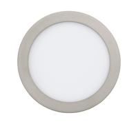 Eglo connect lámpara led empotrada Fueva-C, lámpara de pared Smart Home, materiaL metal fundido, plástico, color níquel mate, diámetro 22,5 cm, regulable, tonos blancos y colores regulables