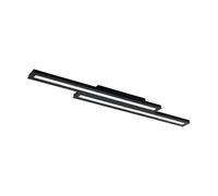 Eglo connect LED lámpara de techo Saliteras-C, lámpara de techo de 2 luces | en acero y plástico negro y blanco, cambio de temperatura de color (cálido, neutro, frío), RGB, regulable, L 116 cm