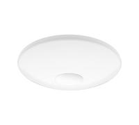 Eglo connect LED lámpara de techo Voltago-C, 1 luz con efecto cristal | luz (blanco cálido-frío), RGB, regulable, lámpara de salón en metal y plástico blanco, Ø 38 cm