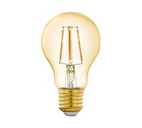 EGLO connect LED lámpara E27, bombilla vintage inteligente ámbar, 5 | 5 vatios (equivale a 41 vatios), 500 lúmenes, LED regulable E27, luz cálida, 2200 Kelvin, bombilla LED A60, Ø 6 cm