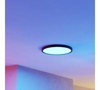 EGLO connect luminaria LED de superficie inteligente Fueva 6-Z, negro, Ø 38 cm