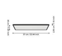 EGLO connect plafón LED Rovito-Z, negro, 57 x 30 cm