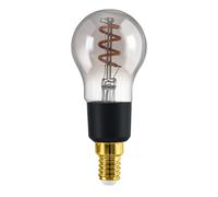 Eglo connect.z Bombilla decorativa led E14 para hogar inteligente, P45, ZigBee, control por voz mediante aplicación y Alexa, regulable, blanco cálido, 4 vatios, vintage de cristal ahumado, negro