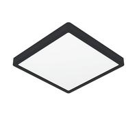 Eglo connect.z Fueva 6-Z Lámpara de techo LED para baño, domótica, ZigBee, aplicación y control por voz Alexa, blanco cálido y frío, RGB, atenuable, IP44, 29 x 29 cm, negra