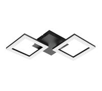 Eglo connect.z lámpara LED de techo Smart Home Paranday Z, ZigBee, app y control de voz Alexa, color de luz ajustable (blanco cálido blanco frío), luz de techo blanco negro, 47 x 23 cm