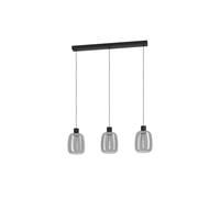 Eglo connect.z Molochio-Z Lámpara colgante LED para domótica, 3 luces, de metal en blanco y negro, ZigBee, control Alexa por voz y aplicación, blanco cálido y frío, RGB, intensidad regulable