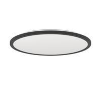 Eglo connect.z Rovito-Z Lámpara de techo LED para baño, domótica, ZigBee, control por voz Alexa y aplicación, blanco cálido y frío, RGB, atenuable, IP44, diámetro de 50 cm, negra