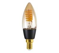 EGLO connect.z Smart Home Bombilla LED E14, C35, Matter, tecnología ZigBee | aplicación y control por voz Alexa, regulable, luz blanca cálida y fría, 320 lúmenes, 4,9 W, estilo retro y en color ámbar