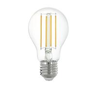Eglo connect.z Smart Home bombilla LED E27, A60, ZigBee, control de voz y de la aplicación, regulable, blanco cálido, 806 lúmenes, 6 vatios, vintage transparente