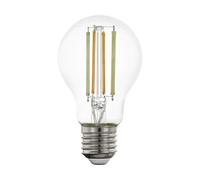 Eglo connect.z Smart Home bombilla LED E27, A60, ZigBee, control de voz y de la aplicación, regulable, colores ajustable, 700 lúmenes, 6 vatios, vintage transparente