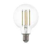 EGLO connect.z Smart Home bombilla LED E27, G80, ZigBee, control de voz y de la aplicación, regulable, colores ajustables, 700 lúmenes, 6 vatios, vintage transparente