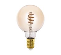 EGLO connect.z Smart Home bombilla LED E27, G95, ZigBee, control de voz y de la aplicación, regulable, colores ajustables, 360 lúmenes, 5 vatios, vintage ámbar