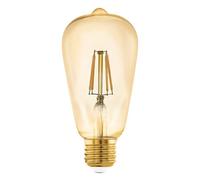EGLO connect.z Smart Home bombilla LED E27, ST64, ZigBee, control de voz y de la aplicación, regulable, blanco cálido, 500 lúmenes, 5,5 vatios, vintage ámbar