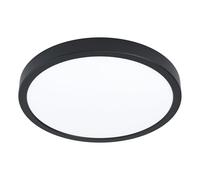Eglo connect.z Smart Home Fueva 6-Z Lámpara de techo LED para baño, diámetro 38,9, ZigBee, aplicación y control por voz, Alexa, blanco cálido frío, intensidad regulable, para baño, negro